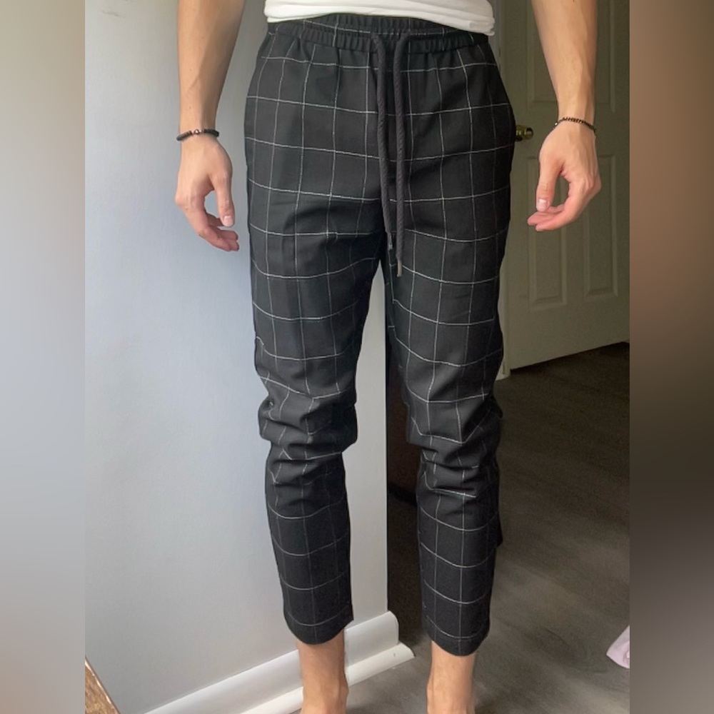 Checkered dress joggers